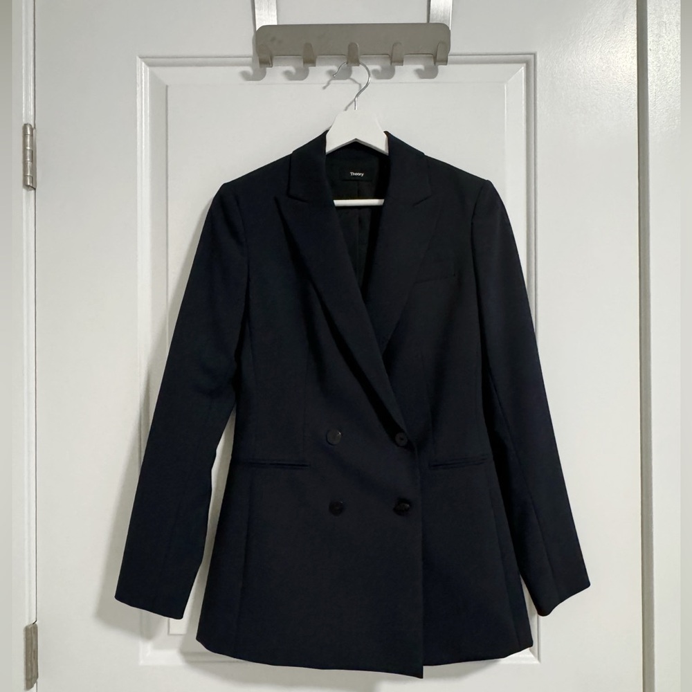 Theory Power Jacket in Stretch Wool